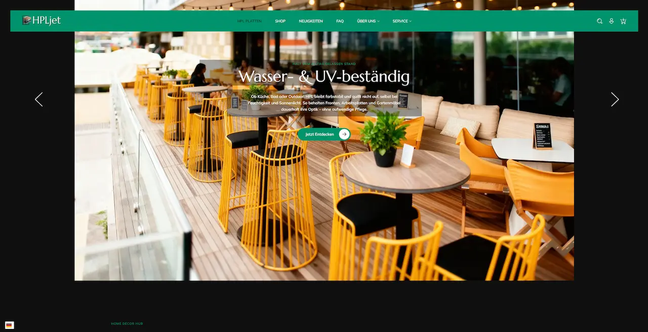 HPLjet Website Interface